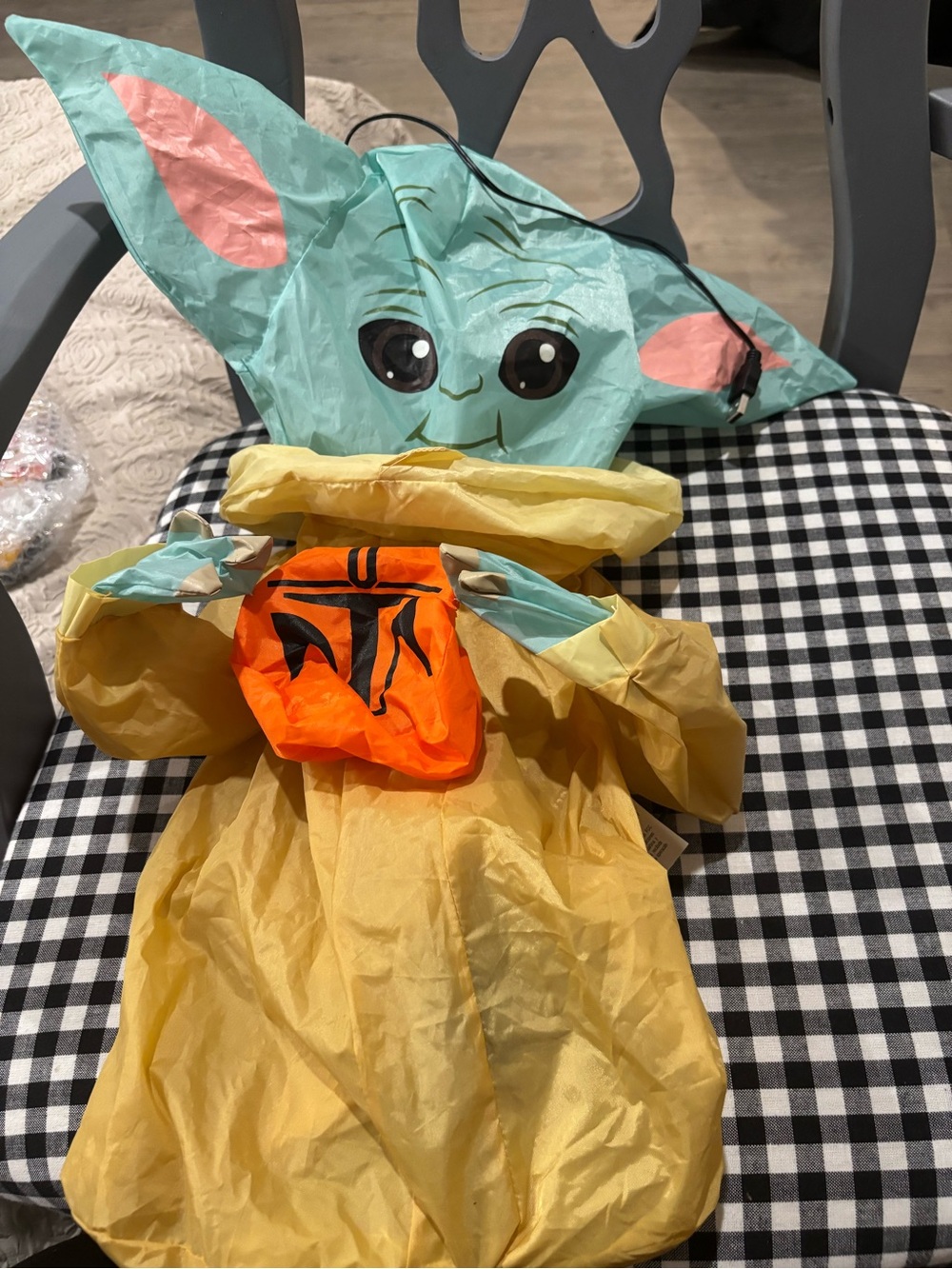 Cute Baby Yoda Themed Inflatable Decir